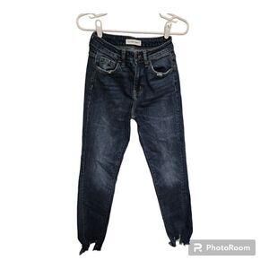 Flying Monkey Skinny Raw Hem Jeans 24 Blue